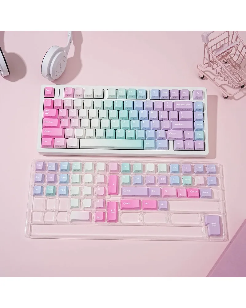 Gradient Double Engraved Light Transmission PBT Keycaps Y2K Style Full Set Korean Russian European Small Language
Gradient Double Engraved Light Transmission PBT Keycaps Y2K Style Full Set Korean Russian European Small Language