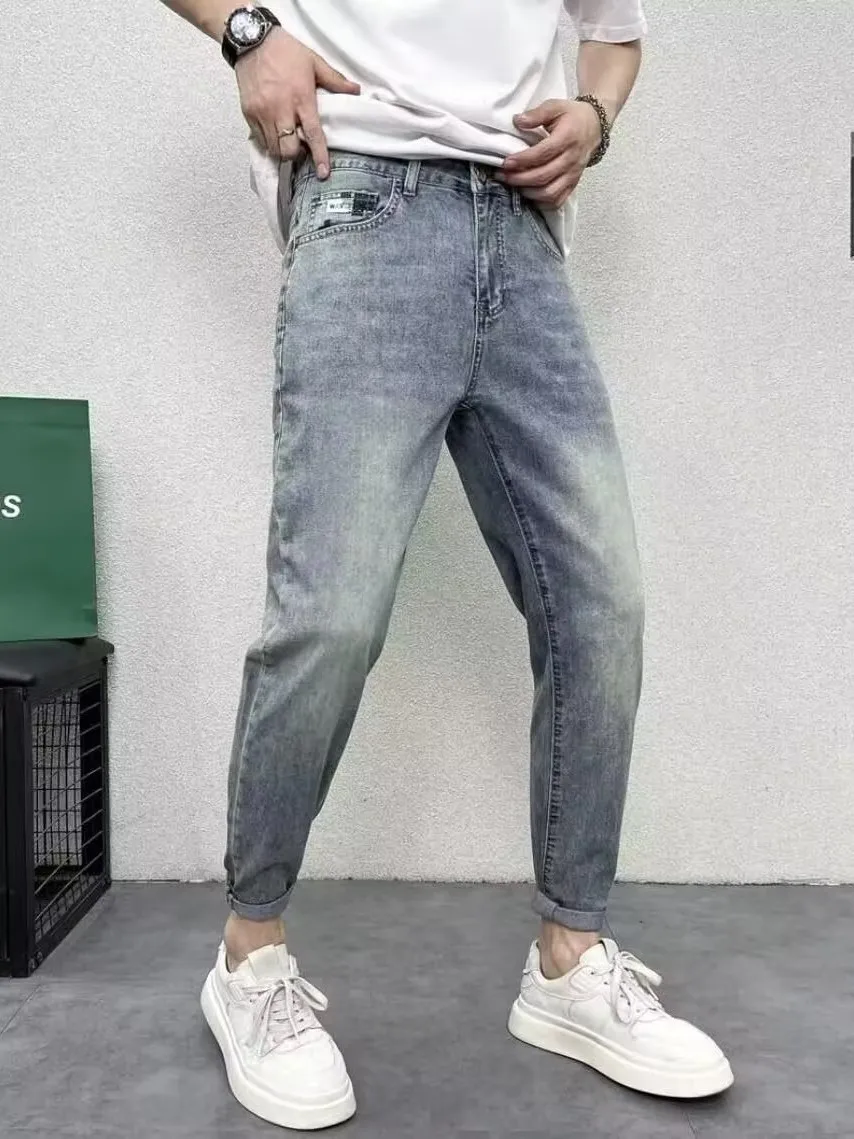 Summer Men's Jeans High-End Embroidery Loose Harlan Blue Slimming Casual Long Pants Versatile Youth Trend Wear Resistant
Summer Men's Jeans High-End Embroidery Loose Harlan Blue Slimming Casual Long Pants Versatile Youth Trend Wear Resistant