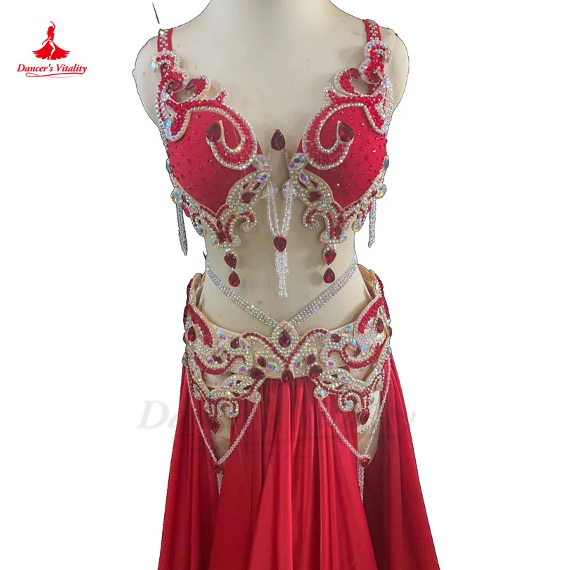 Belly Dance Competiton Set for Women Customsized Stone Bra+split Long Skirt 2pcs Adult Chidlren Belly Dancing Performance Outfit
Belly Dance Competiton Set for Women Customsized Stone Bra+split Long Skirt 2pcs Adult Chidlren Belly Dancing Performance Outfit