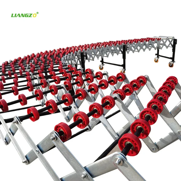 LIANGZO Width 500mm Fully Adjustable Easily Expandable Skate Wheel Conveyor For Warehouse Area
LIANGZO Width 500mm Fully Adjustable Easily Expandable Skate Wheel Conveyor For Warehouse Area
