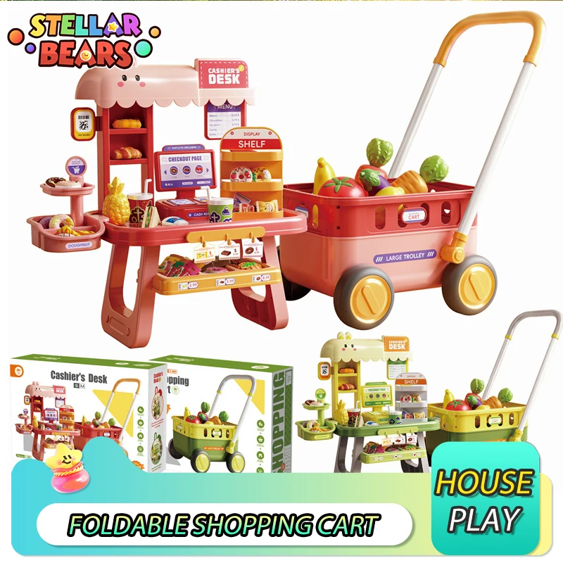 Simulation Supermarket Fruit Shopping Cart Cash Register Play House Set Pretend Play Kitchen Vegetable Accessories Children Toy
Simulation Supermarket Fruit Shopping Cart Cash Register Play House Set Pretend Play Kitchen Vegetable Accessories Children Toy