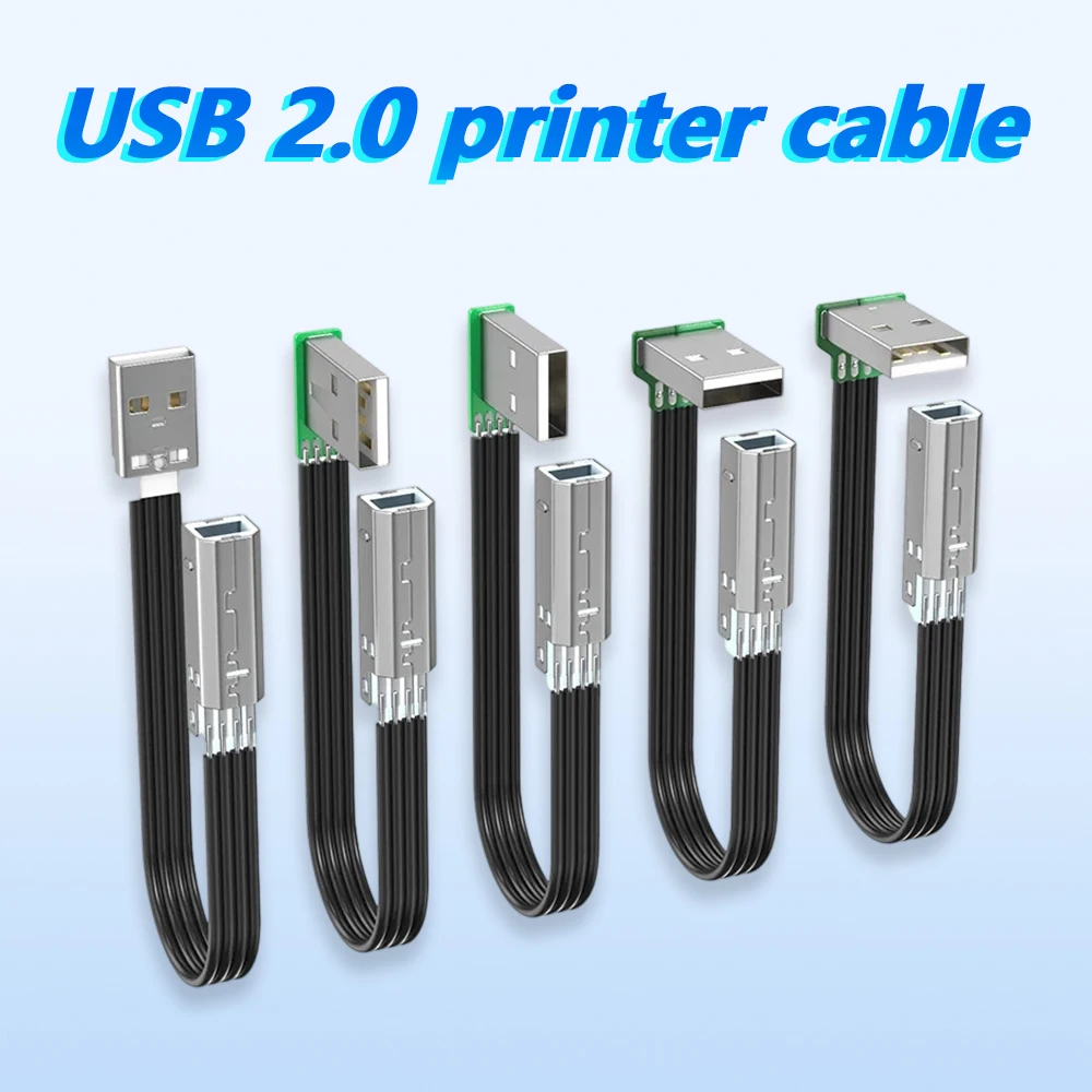 USB 2.0 Flat Printer Extension Cable Square 90° Up Down Left Right Angled Connectors Silicone Material for Printer PCL Scanner
USB 2.0 Flat Printer Extension Cable Square 90° Up Down Left Right Angled Connectors Silicone Material for Printer PCL Scanner