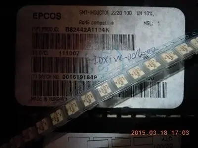 Free Shipping! 30pcs/lot B82442A1104K B82442A1104K000 FIXED IND 100UH 250MA 1.28 OHM
Free Shipping! 30pcs/lot B82442A1104K B82442A1104K000 FIXED IND 100UH 250MA 1.28 OHM