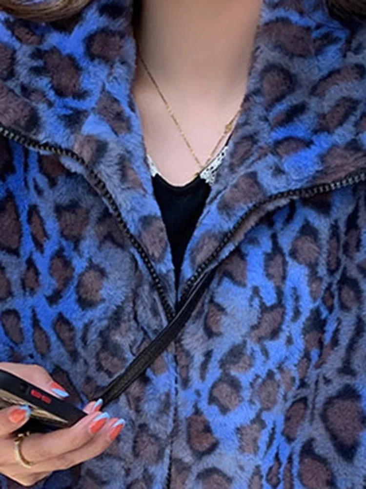 Retro style leopard print faux rabbit fur coat for women's fur winter loose warm jacket with plush standing collar coat Z549
Retro style leopard print faux rabbit fur coat for women's fur winter loose warm jacket with plush standing collar coat Z549