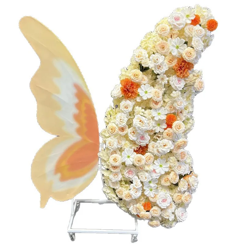 Giant butterfly simulated flower background decoration finished large rose bouquet Internet celebrity clock in small banquet
Giant butterfly simulated flower background decoration finished large rose bouquet Internet celebrity clock in small banquet