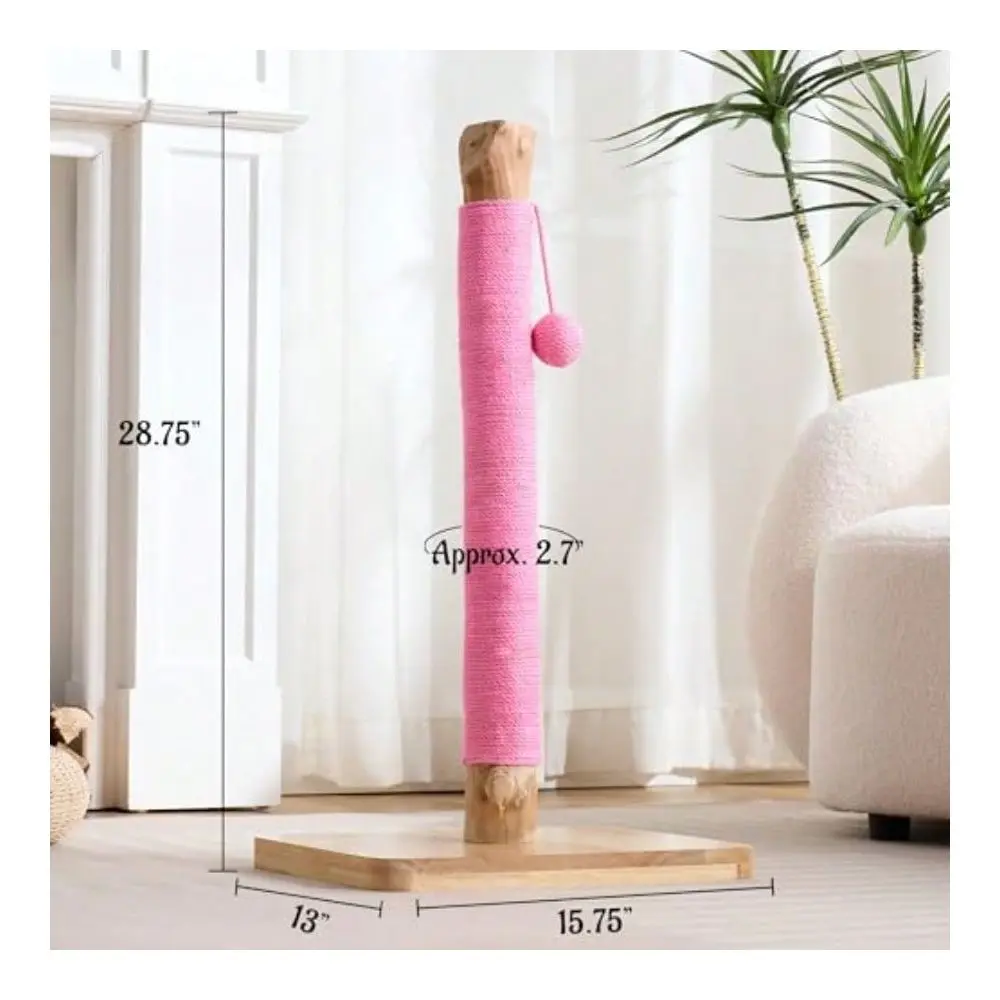 Tall Solid Wood Cat Scratching Post For Indoor Cats Extra Stable Heavy Base Natural Sisal Scratcher With Hanging Ball Furniture
Tall Solid Wood Cat Scratching Post For Indoor Cats Extra Stable Heavy Base Natural Sisal Scratcher With Hanging Ball Furniture