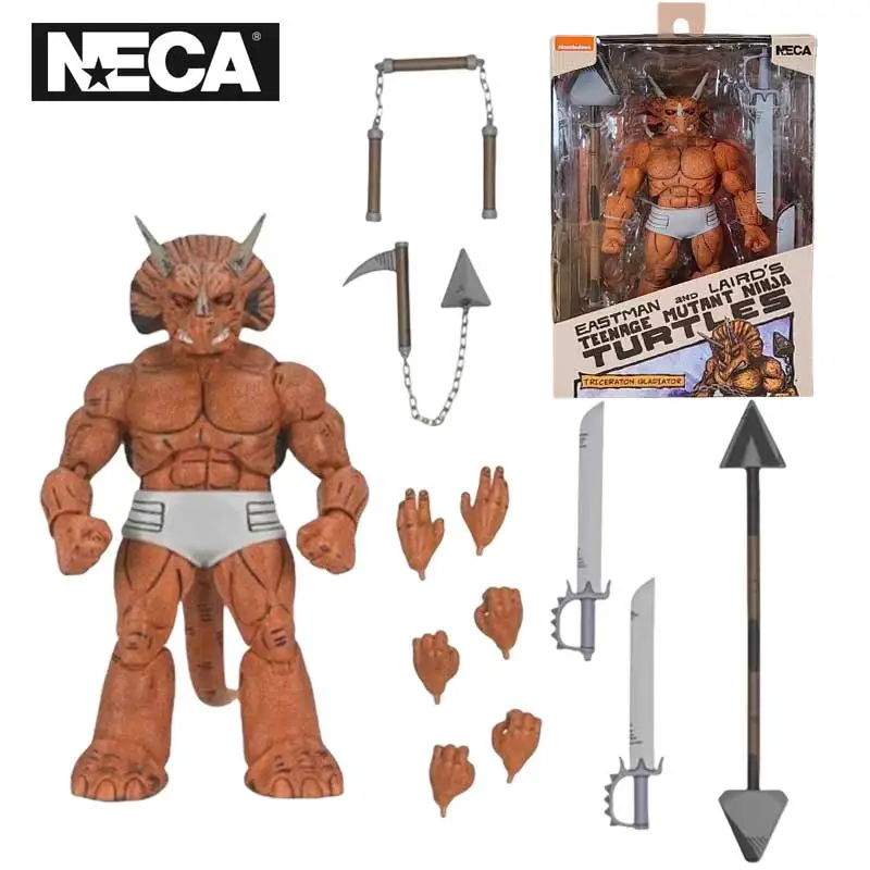 NECA 54436 Игрушки Черепашки Ниндзя TMNT (Mirage Comics) Фигурка Трицератон Гладиатор 21 см Оригинальная модель куклы
NECA 54436 Игрушки Черепашки Ниндзя TMNT (Mirage Comics) Фигурка Трицератон Гладиатор 21 см Оригинальная модель куклы