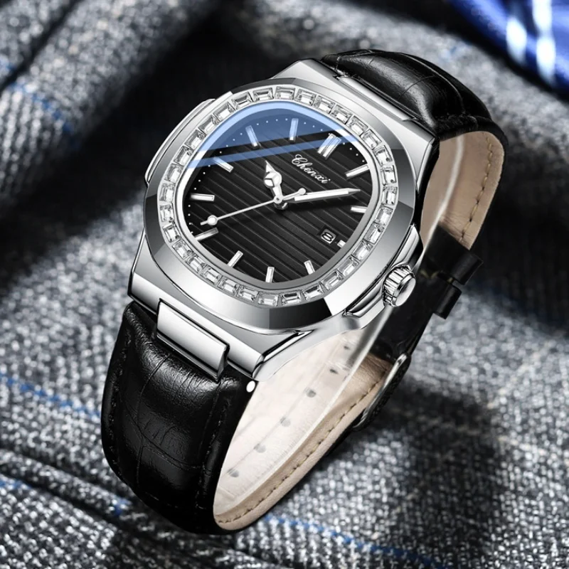 Chenxi 8222S Diamond Men's Quartz Watch Luxury Leather Wristwatch Waterproof Luminous Date Male Clock Watches Gift
Chenxi 8222S Diamond Men's Quartz Watch Luxury Leather Wristwatch Waterproof Luminous Date Male Clock Watches Gift