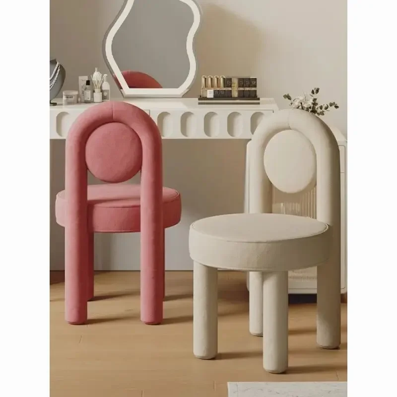 Cream Style Makeup Stool Dining Chair Cafe Negotiation Chair Nordic Light Luxury Chair Home Bedroom Dressing Stool
Cream Style Makeup Stool Dining Chair Cafe Negotiation Chair Nordic Light Luxury Chair Home Bedroom Dressing Stool