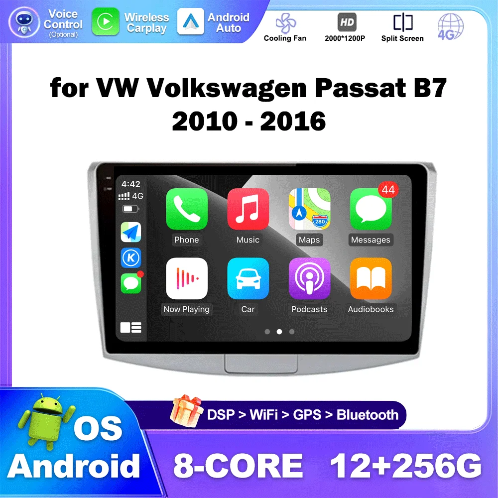 For VW Volkswagen Passat B7 2010 - 2016 Android12 Auto Radio Multimedia Player GPS Navigation BT Carplay 2 Din Head Unit
For VW Volkswagen Passat B7 2010 - 2016 Android12 Auto Radio Multimedia Player GPS Navigation BT Carplay 2 Din Head Unit