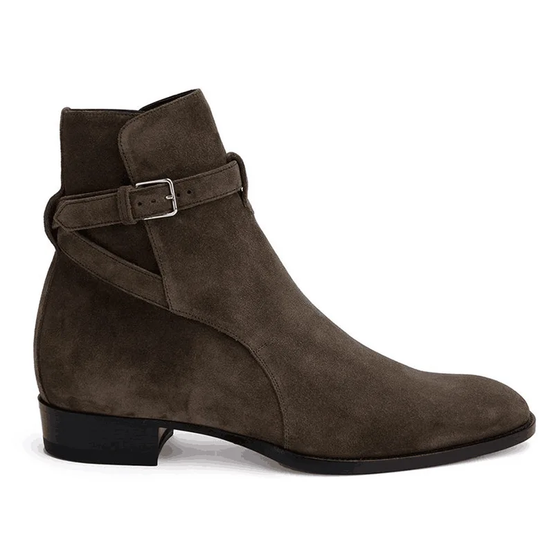 Men Ankle Boots Handmade High-Top Cow Suede Grey Buckle Strap Men Shoes Fashion Business Casual Party Daily Classic Mamle Shoes
Men Ankle Boots Handmade High-Top Cow Suede Grey Buckle Strap Men Shoes Fashion Business Casual Party Daily Classic Mamle Shoes