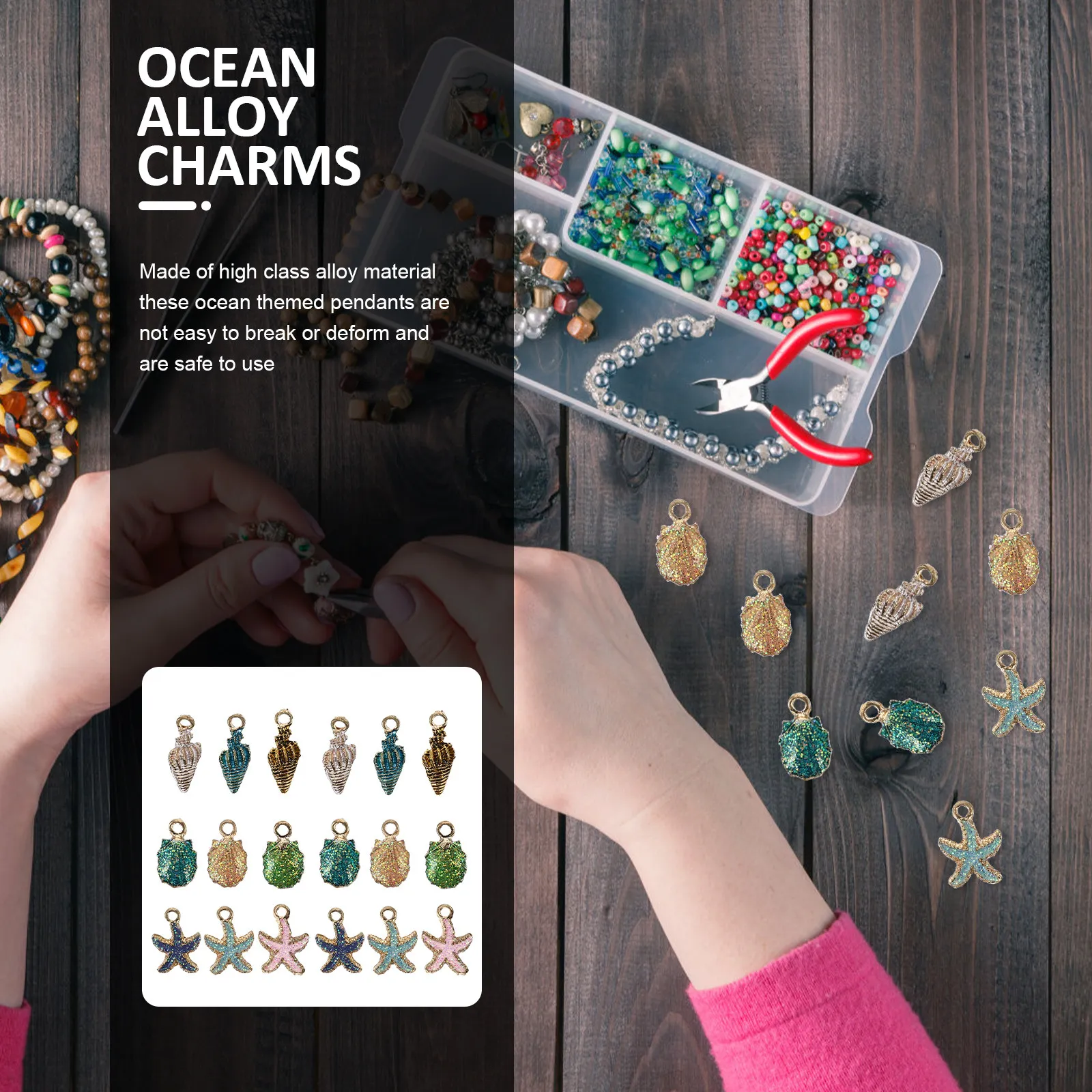 39Pcs Ocean Shell Pendants Alloy Charms DIY Jewelry Making Accessories Necklace Earrings Bracelets Keychains
39Pcs Ocean Shell Pendants Alloy Charms DIY Jewelry Making Accessories Necklace Earrings Bracelets Keychains
