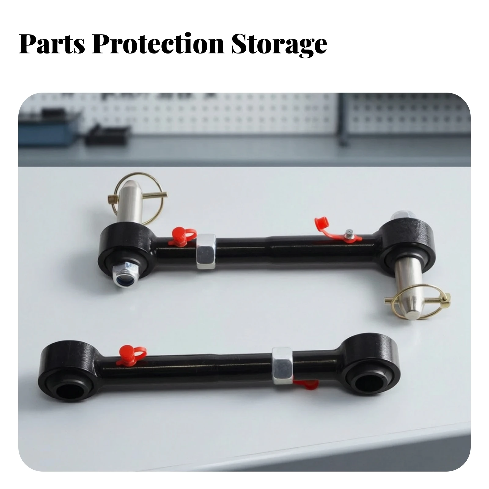 Threaded Vehicle Support Linkage Rod Motorcycle Part Locking Tabs Anodized Black Suspension Rods for Auto Chassis Upgrade