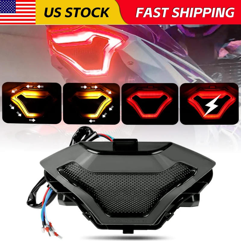 Red Yellow Motorcycle LED Taillight Flash Brake Stop Light Turn Signal For Yamaha MT03 MT07 FZ07 R3 R25 MT25 2014 2015 2016 2017
Red Yellow Motorcycle LED Taillight Flash Brake Stop Light Turn Signal For Yamaha MT03 MT07 FZ07 R3 R25 MT25 2014 2015 2016 2017