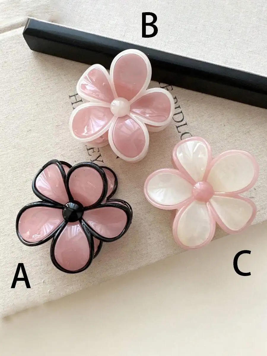 Women Floral Color Block Hair Claw Clip 8.5cm Pink Beige Daily Wear Beauty Accessory
Women Floral Color Block Hair Claw Clip 8.5cm Pink Beige Daily Wear Beauty Accessory