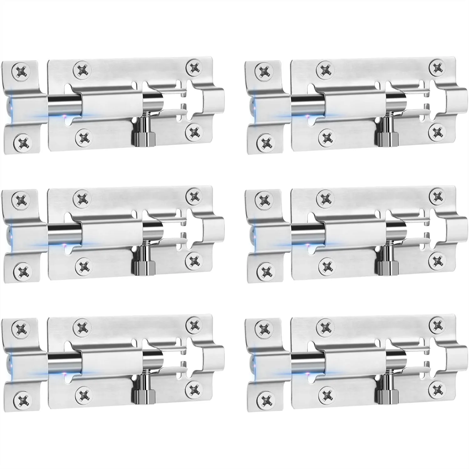 6 Pack Slide Lock, 3 Inch Barrel Bolt Latch, Stainless Steel Door Lock with 36 Screws for Inside Use
6 Pack Slide Lock, 3 Inch Barrel Bolt Latch, Stainless Steel Door Lock with 36 Screws for Inside Use