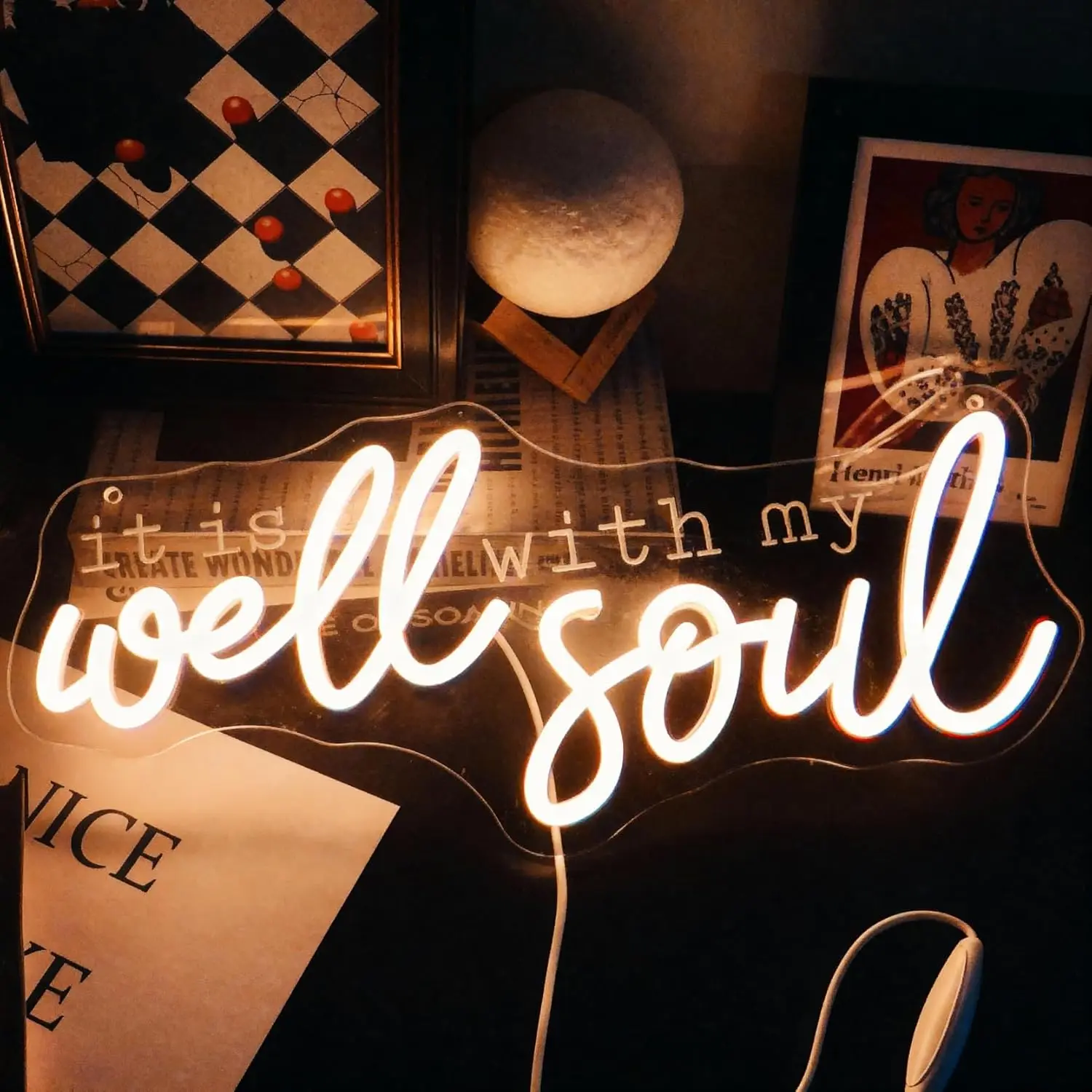 It Is Well with My Soul Religious LED Neon Light Sign Dimmable Neon Sign for Bedroom Church Prayer Room Home Living Room Decor
It Is Well with My Soul Religious LED Neon Light Sign Dimmable Neon Sign for Bedroom Church Prayer Room Home Living Room Decor