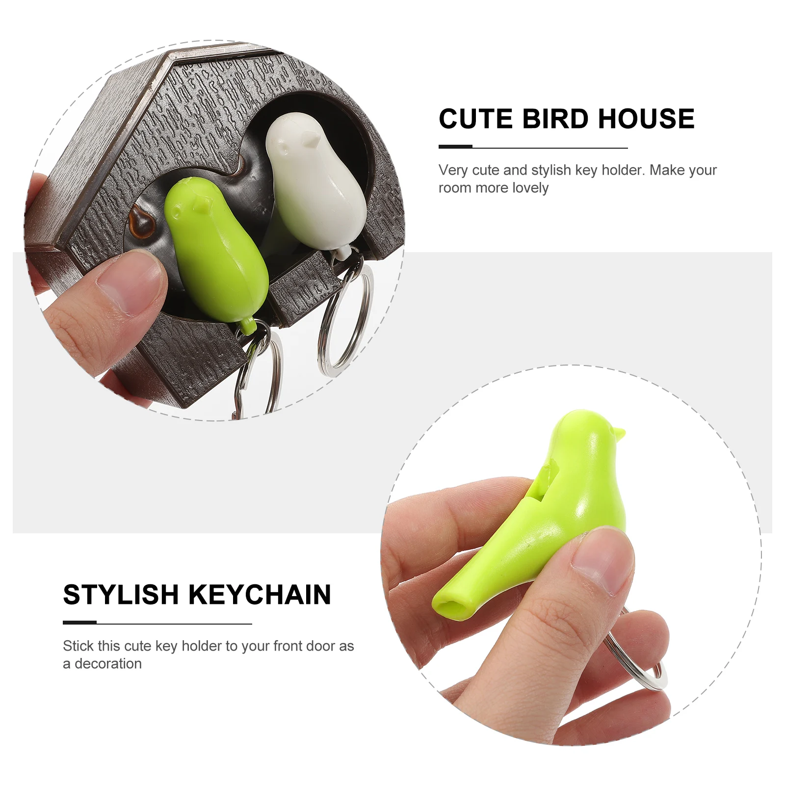 Cute Birdhouse Key Ring Holder for Wall Mount Decorative Sparrow Keychain Pendant Random Color Nest House Gift
Cute Birdhouse Key Ring Holder for Wall Mount Decorative Sparrow Keychain Pendant Random Color Nest House Gift