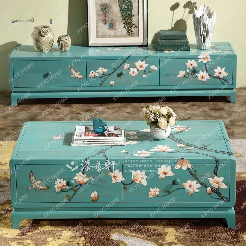 Solid wood TV cabinet living room bedroom storage long floor low cabinet furniture
Solid wood TV cabinet living room bedroom storage long floor low cabinet furniture