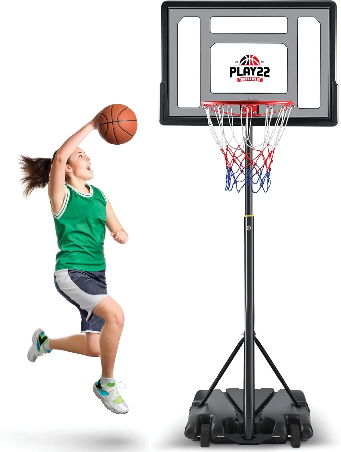 Kids Basketball Hoop - 33" Backboard, Adjustable 70-84", Portable with Fillable Base for Backyard, Driveway, Indoor
Kids Basketball Hoop - 33" Backboard, Adjustable 70-84", Portable with Fillable Base for Backyard, Driveway, Indoor