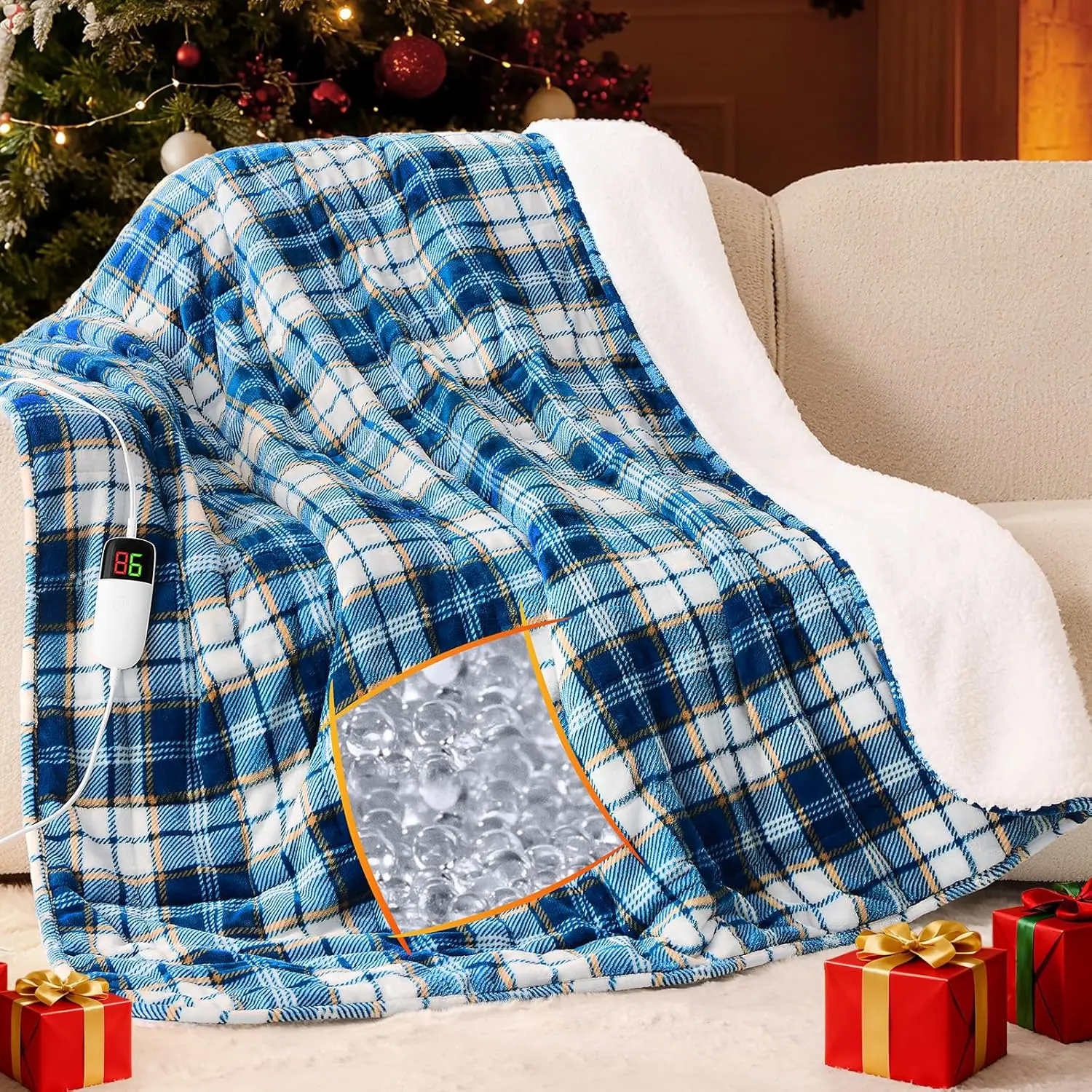 Electric Weighted Blanket for Adults, 13Lbs 50x60 Inches, 10 Heat Levels with Auto-Off, Perfect Winter Gift
Electric Weighted Blanket for Adults, 13Lbs 50x60 Inches, 10 Heat Levels with Auto-Off, Perfect Winter Gift