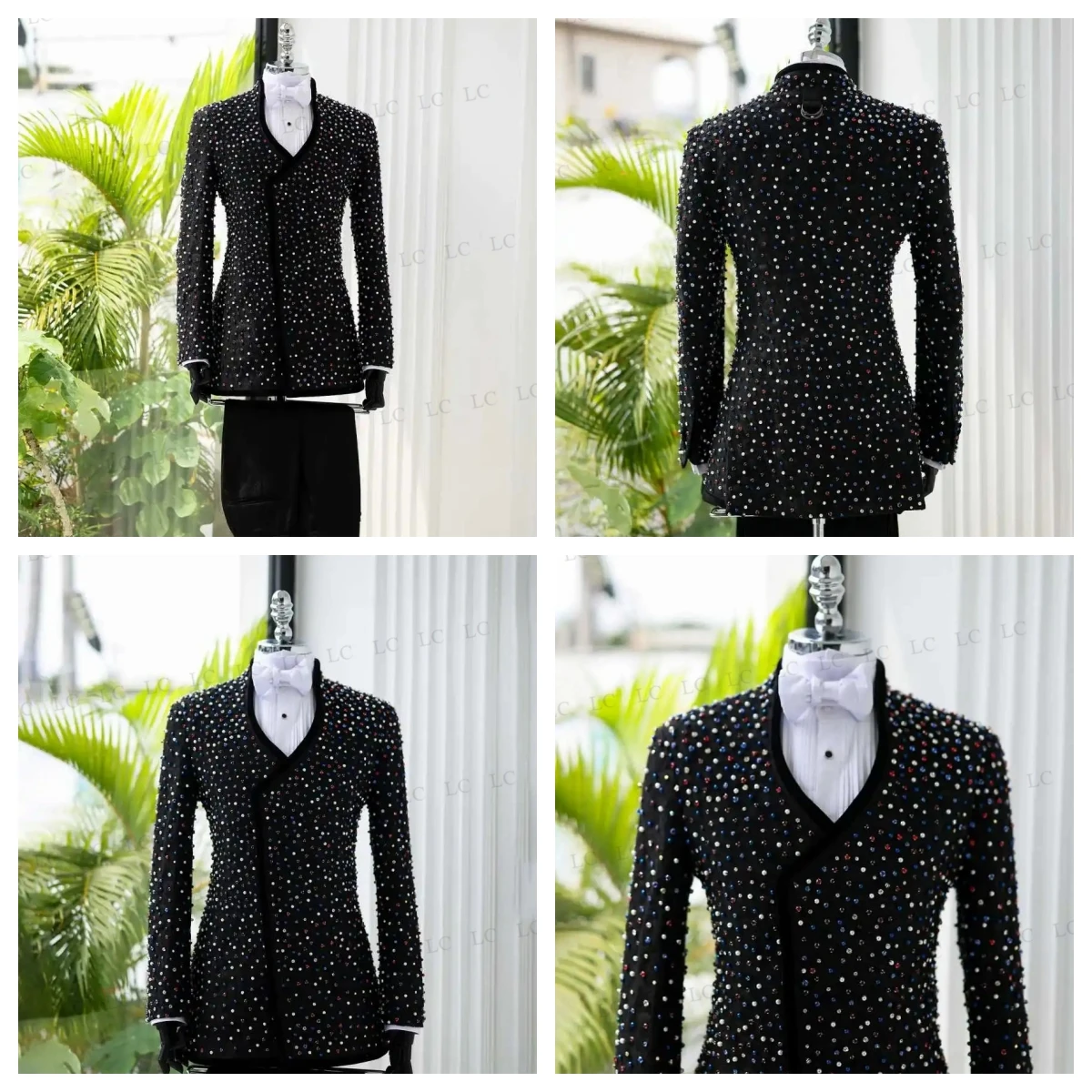 Luxury 2 Pieces Men Suits Blazer Pants Diamonds Pearls SlimBeadings Appliques Tailored Prom Party Wedding Groom Plus Size Formal
Luxury 2 Pieces Men Suits Blazer Pants Diamonds Pearls SlimBeadings Appliques Tailored Prom Party Wedding Groom Plus Size Formal