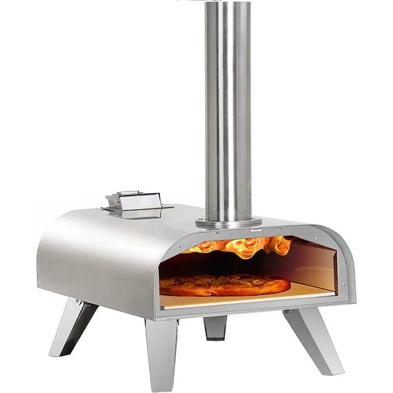 Outdoor Portable Mini High Quality Pellet Wood Fired Pizza Ovens in Stainless Steel Material
Outdoor Portable Mini High Quality Pellet Wood Fired Pizza Ovens in Stainless Steel Material