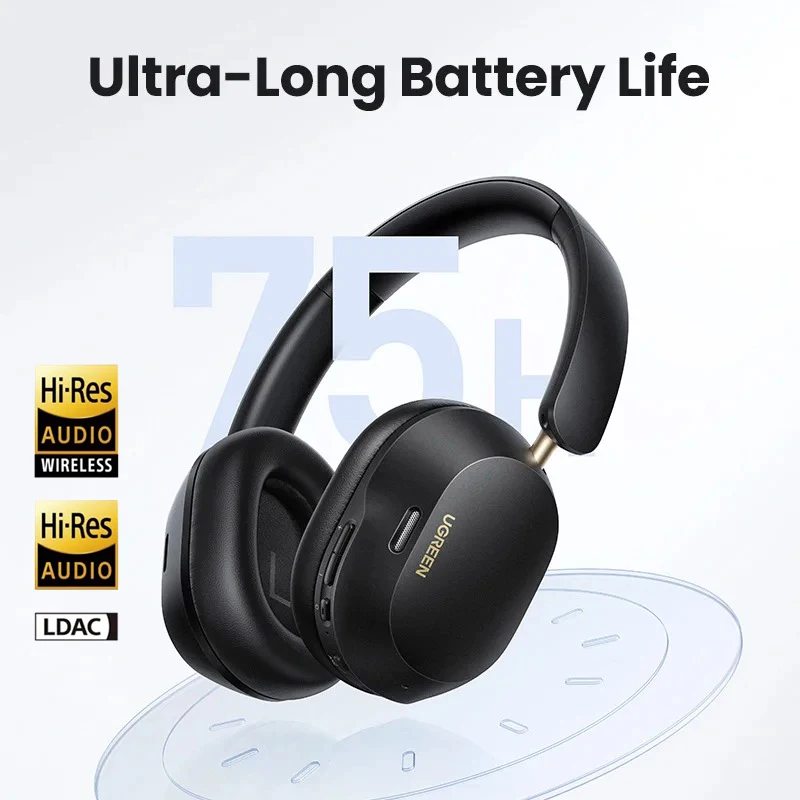 UGREEN Max5c Active Noise Cancellation Hi-Res LDAC 75H Wireless Bluetooth Headphones 43dB Spatial Audio Earbuds Headset wireles
UGREEN Max5c Active Noise Cancellation Hi-Res LDAC 75H Wireless Bluetooth Headphones 43dB Spatial Audio Earbuds Headset wireles