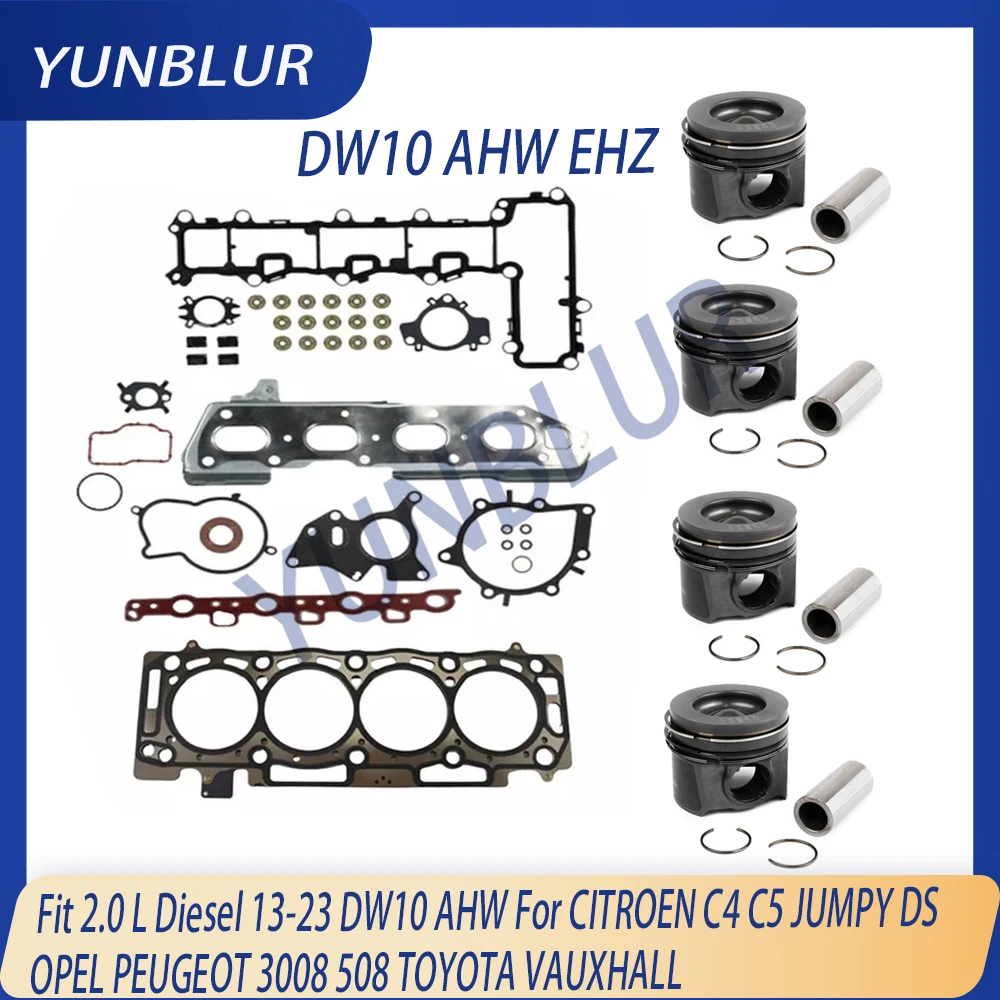 STD Piston Full Gasket Set Kit Fit 2.0 L Diesel 13-23 DW10 AHW For CITROEN C4 C5 JUMPY DS OPEL PEUGEOT 3008 508 TOYOTA VAUXHALL
STD Piston Full Gasket Set Kit Fit 2.0 L Diesel 13-23 DW10 AHW For CITROEN C4 C5 JUMPY DS OPEL PEUGEOT 3008 508 TOYOTA VAUXHALL