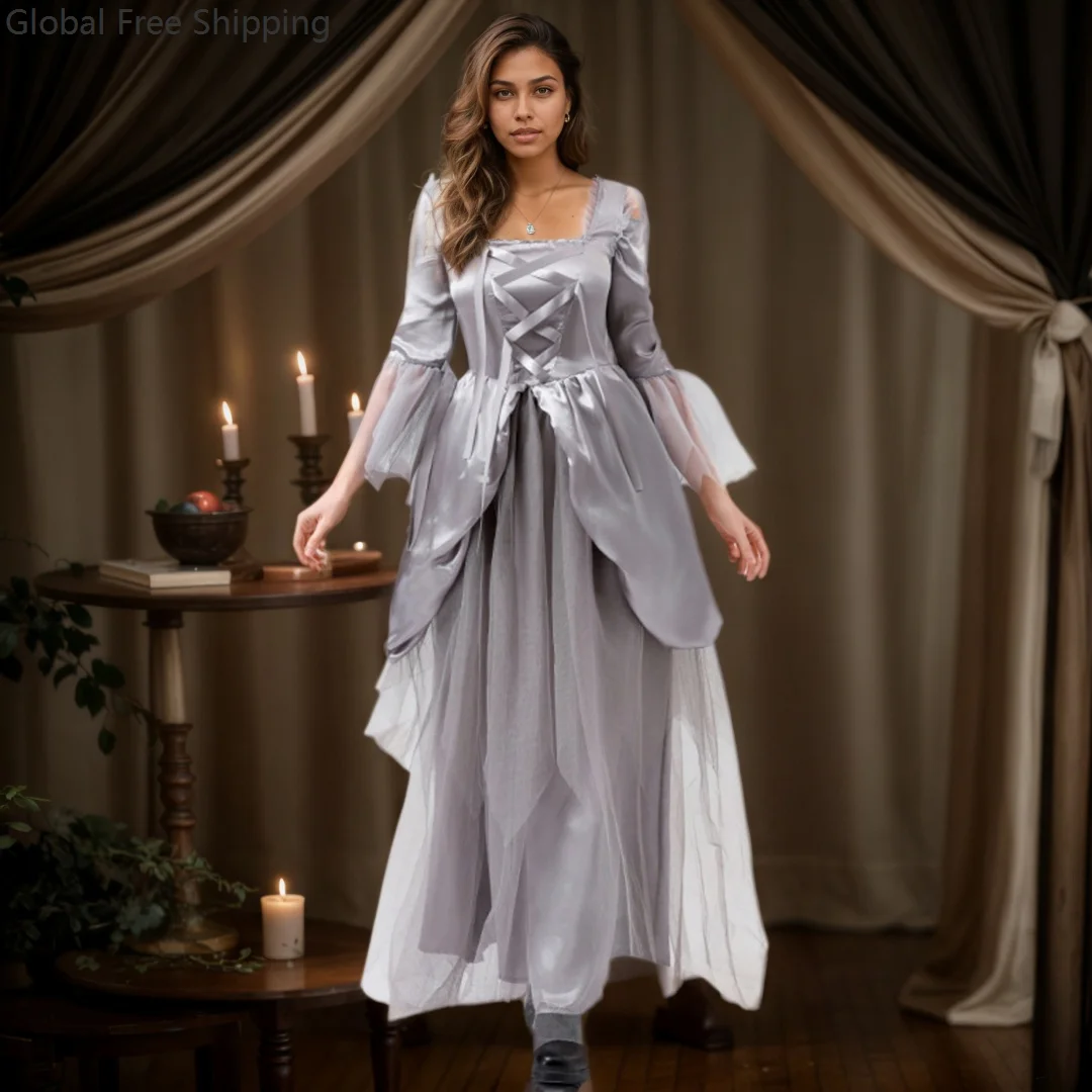 Halloween Ball Dress Up Gown Party Costume Vampire Ghost Gray Dress Adult Cosplay Ghost Bride Wedding Dress Ghost Princess Suit
Halloween Ball Dress Up Gown Party Costume Vampire Ghost Gray Dress Adult Cosplay Ghost Bride Wedding Dress Ghost Princess Suit
