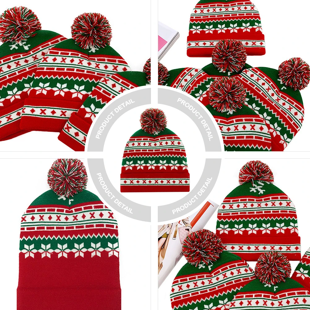 1Pcs Knitted Jacquard Santa Hat Acrylic Fibers Warm Thickened Xmas Cap with Big Ball Christmas Celebration Christmas Hat
1Pcs Knitted Jacquard Santa Hat Acrylic Fibers Warm Thickened Xmas Cap with Big Ball Christmas Celebration Christmas Hat