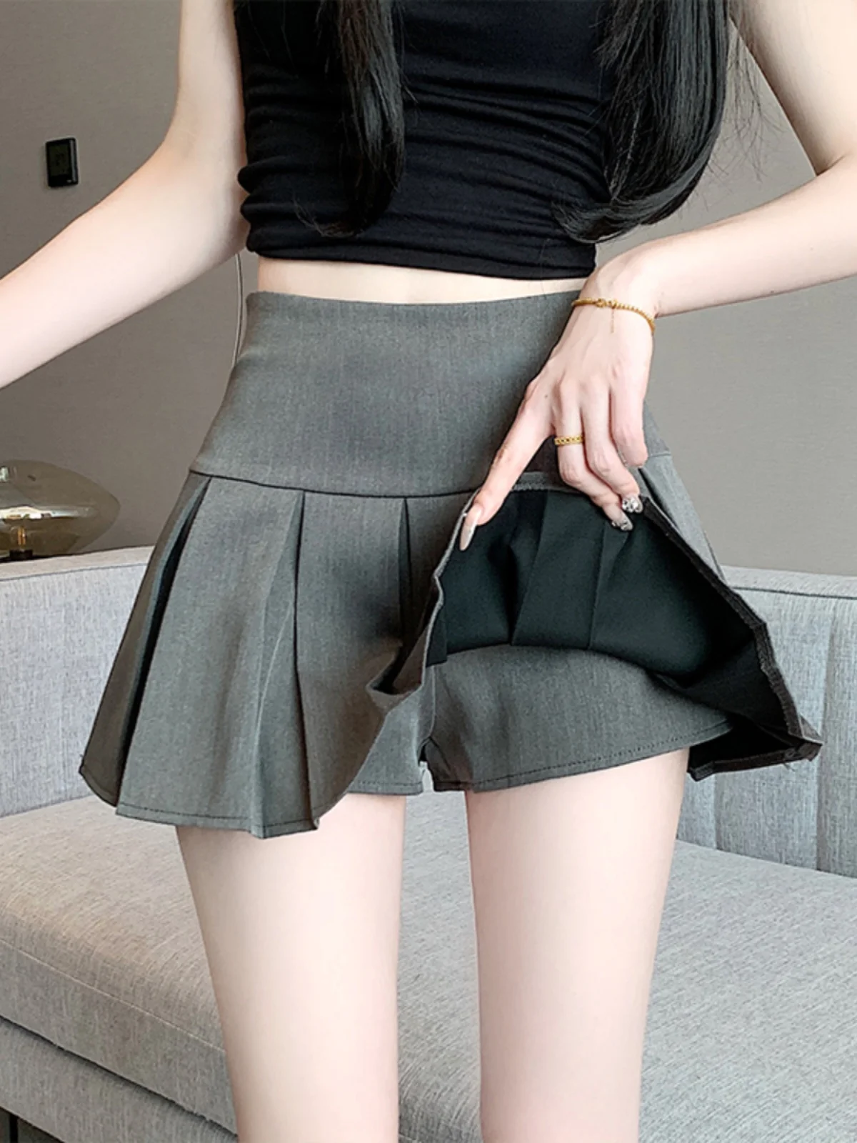 Gray Hot Girl Suit Half Skirt Women's Summer New Anti-Light High Waist Pleated Skirt A-Line Ultra-Short Bodycon Skirt
Gray Hot Girl Suit Half Skirt Women's Summer New Anti-Light High Waist Pleated Skirt A-Line Ultra-Short Bodycon Skirt