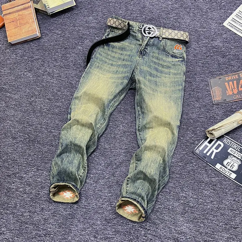 Brand Clothing Embroidered Jeans Men's Trendy Brand Loose Straight Micro-cone Washed Retro Legs Thick Large Size Trendy Pants
Brand Clothing Embroidered Jeans Men's Trendy Brand Loose Straight Micro-cone Washed Retro Legs Thick Large Size Trendy Pants