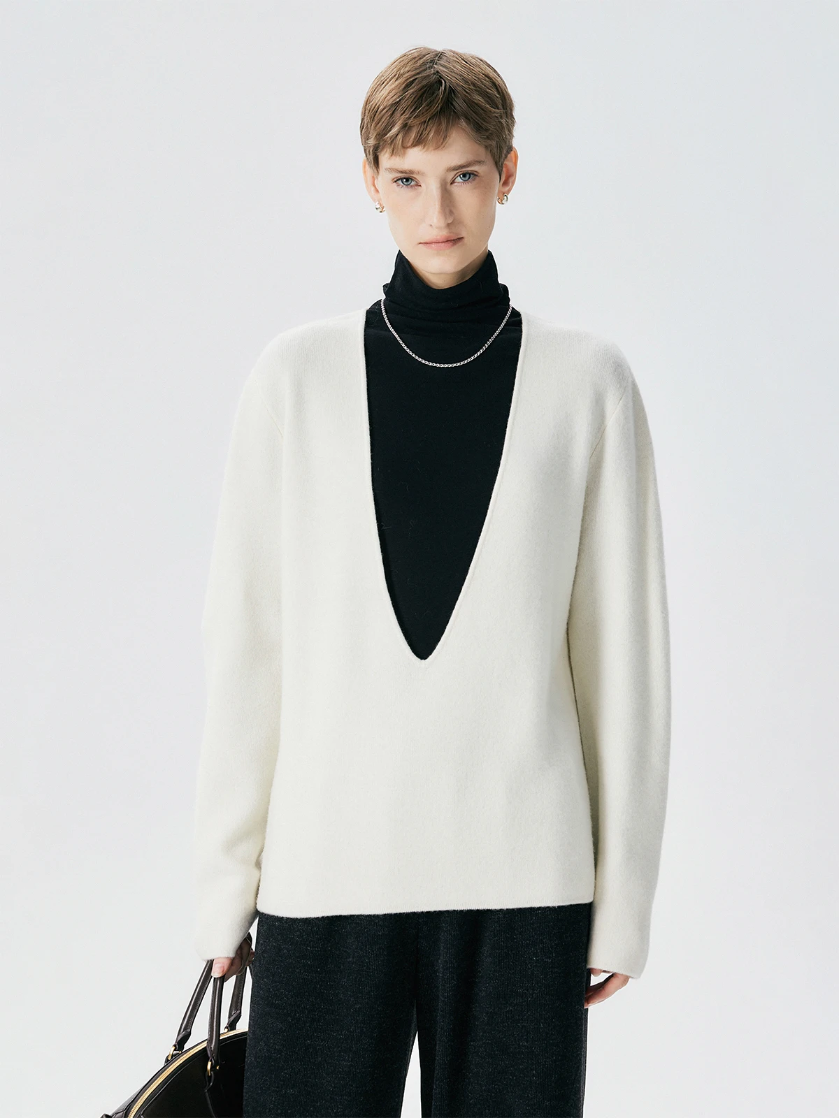 Thoransaura 00% Wool Loose Fit V-Ne Knitwear Sweater Casual Layering Sle Women's Comfortable Knitted Top
Thoransaura 00% Wool Loose Fit V-Ne Knitwear Sweater Casual Layering Sle Women's Comfortable Knitted Top