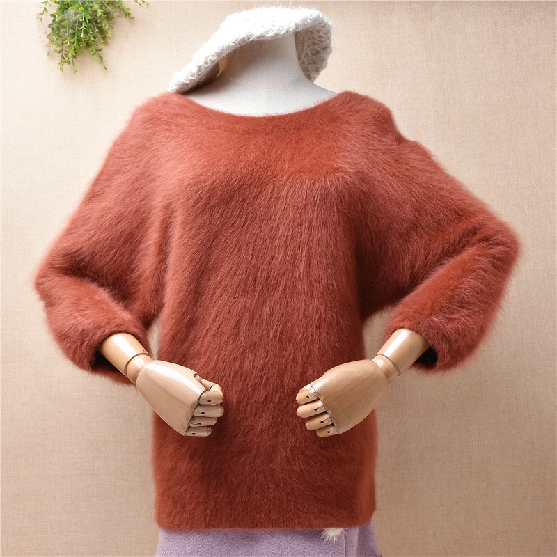 04 Ladies Women Fall Winter Clothing Soft Angora Rabbit Hair Knitted Half Sleeves O-Neck Slim Blouses Pullover Jumper Sweater
04 Ladies Women Fall Winter Clothing Soft Angora Rabbit Hair Knitted Half Sleeves O-Neck Slim Blouses Pullover Jumper Sweater
