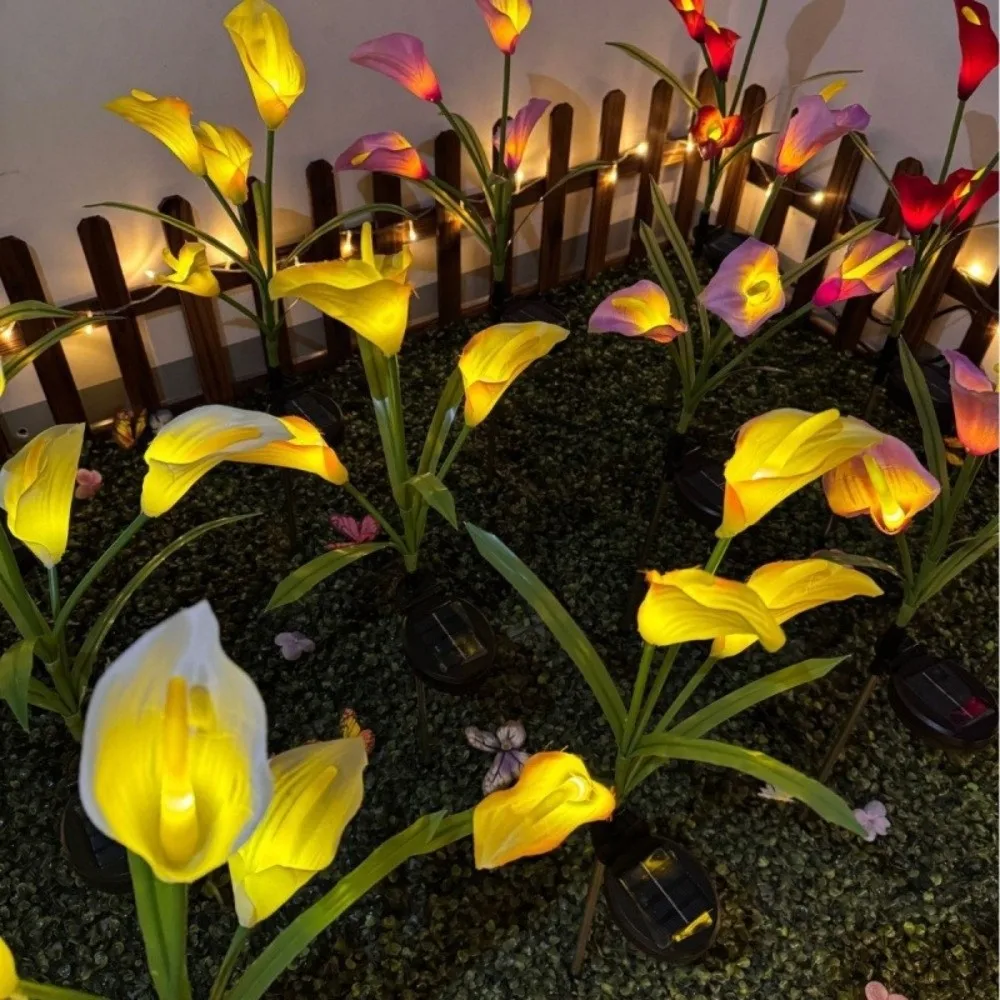 Creative Solar Calla Flower Lamp Waterproof Colorful Flower Stake Lights Realistic Energy-saving Landscape Lawn Lamp House
Creative Solar Calla Flower Lamp Waterproof Colorful Flower Stake Lights Realistic Energy-saving Landscape Lawn Lamp House