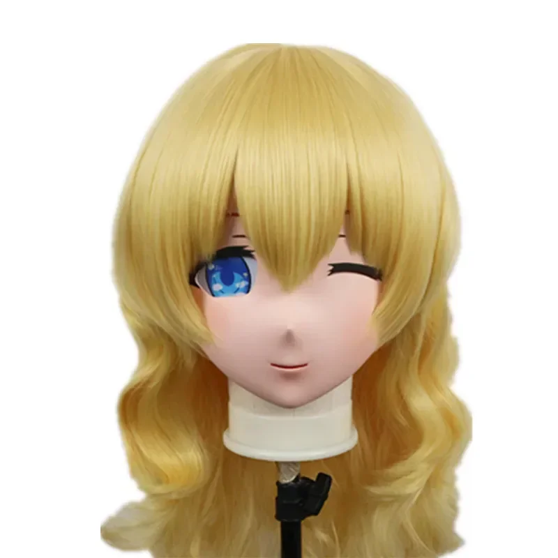 (B64) Customized Lifesize Mask Crossdressing with Backshell Silicone Anime Wink Alice Kigurumi Mask Cosplay with Golden Wig
(B64) Customized Lifesize Mask Crossdressing with Backshell Silicone Anime Wink Alice Kigurumi Mask Cosplay with Golden Wig