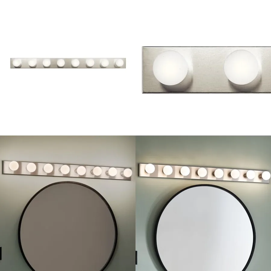Lear"Bathroom Vanity Light Fixture, 8-Light Modern Bath Bar for Bathroom Lighting over Mirror, Transitional Style 48" x 4.25" x
Lear"Bathroom Vanity Light Fixture, 8-Light Modern Bath Bar for Bathroom Lighting over Mirror, Transitional Style 48" x 4.25" x