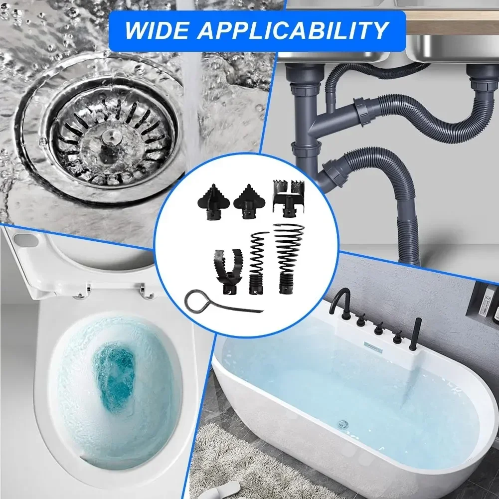 Multi-functional 7-Piece Pipe Cleaning Tool Set Rustproof Combination Tool Head Kit For Drain Cleaner
Multi-functional 7-Piece Pipe Cleaning Tool Set Rustproof Combination Tool Head Kit For Drain Cleaner