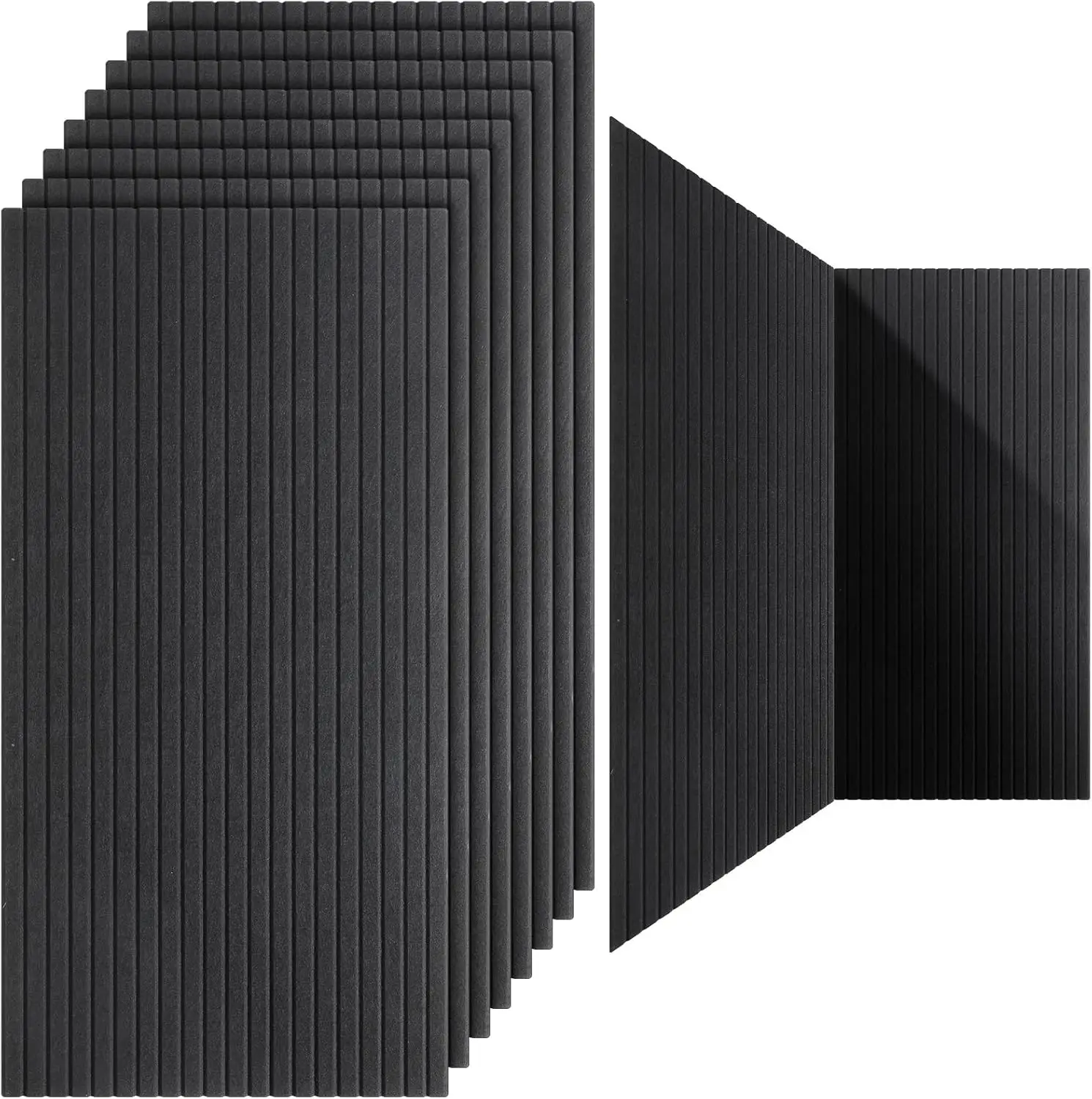 10 Pack 47x24 Inch Black Acoustic Panels, Self-Adhesive Sound Absorbing Foam for Home Office Wall Decor
10 Pack 47x24 Inch Black Acoustic Panels, Self-Adhesive Sound Absorbing Foam for Home Office Wall Decor