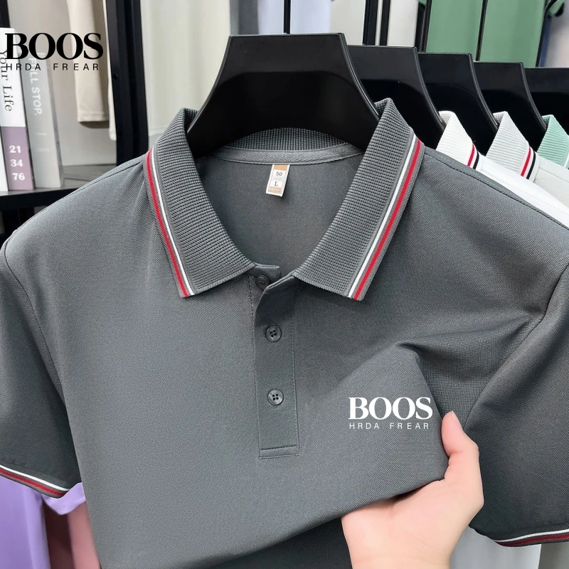 New summer high-quality short sleeved polo shirt for men, fashionable, casual, breathable, sweat absorbing, versatile top
New summer high-quality short sleeved polo shirt for men, fashionable, casual, breathable, sweat absorbing, versatile top
