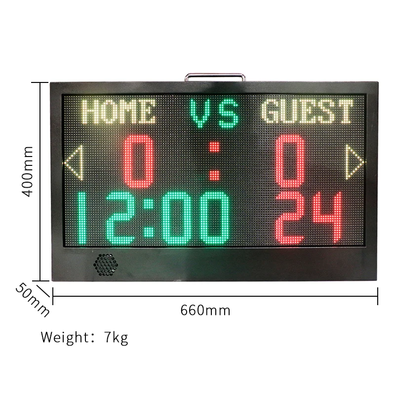 Customizable Portable LED Scoreboard 24s ShotClock Wifi Connectivity Adjustable for Various Sports for Team Name Display
Customizable Portable LED Scoreboard 24s ShotClock Wifi Connectivity Adjustable for Various Sports for Team Name Display