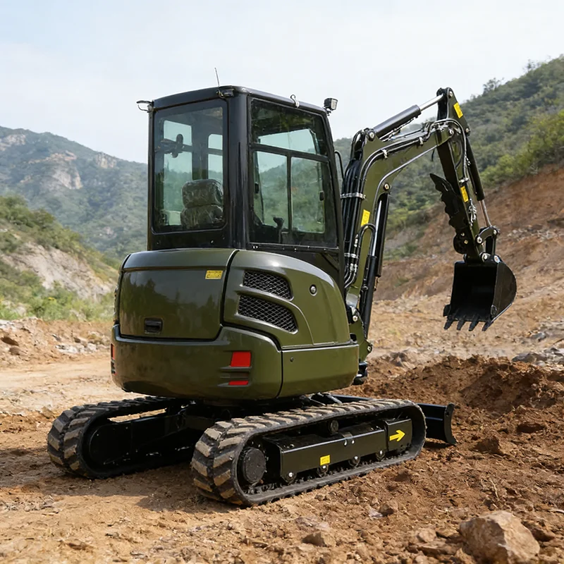 Compact Excavator with Zero Tail Swing and Offset Boom for Working Alongside Obstacles
Compact Excavator with Zero Tail Swing and Offset Boom for Working Alongside Obstacles