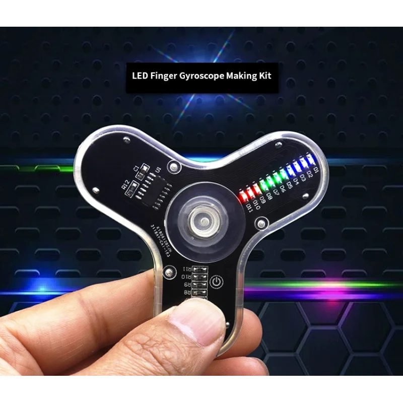 LED Fingertip Gyroscope Kit - 3-Leaf Illuminated Gyroscope DIY Components - Electronic Training - Skill Training Materials
LED Fingertip Gyroscope Kit - 3-Leaf Illuminated Gyroscope DIY Components - Electronic Training - Skill Training Materials