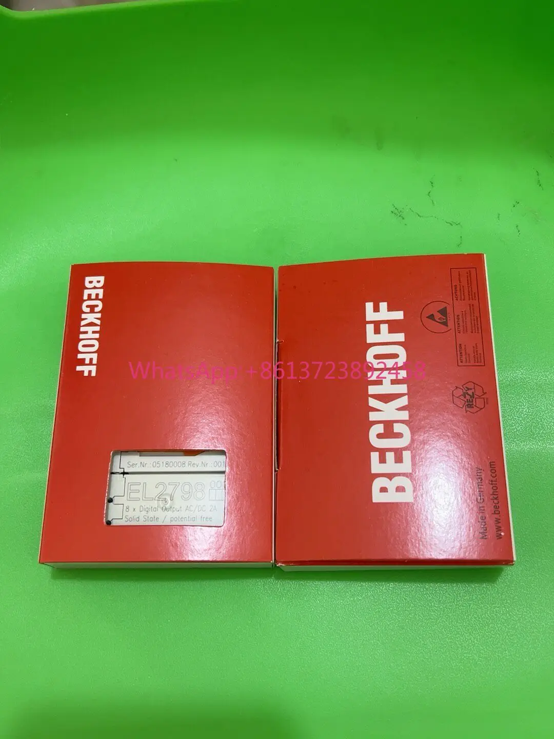 Beckhoff module EL2798, 8 digital outputs AC/DC 2A high quality
Beckhoff module EL2798, 8 digital outputs AC/DC 2A high quality