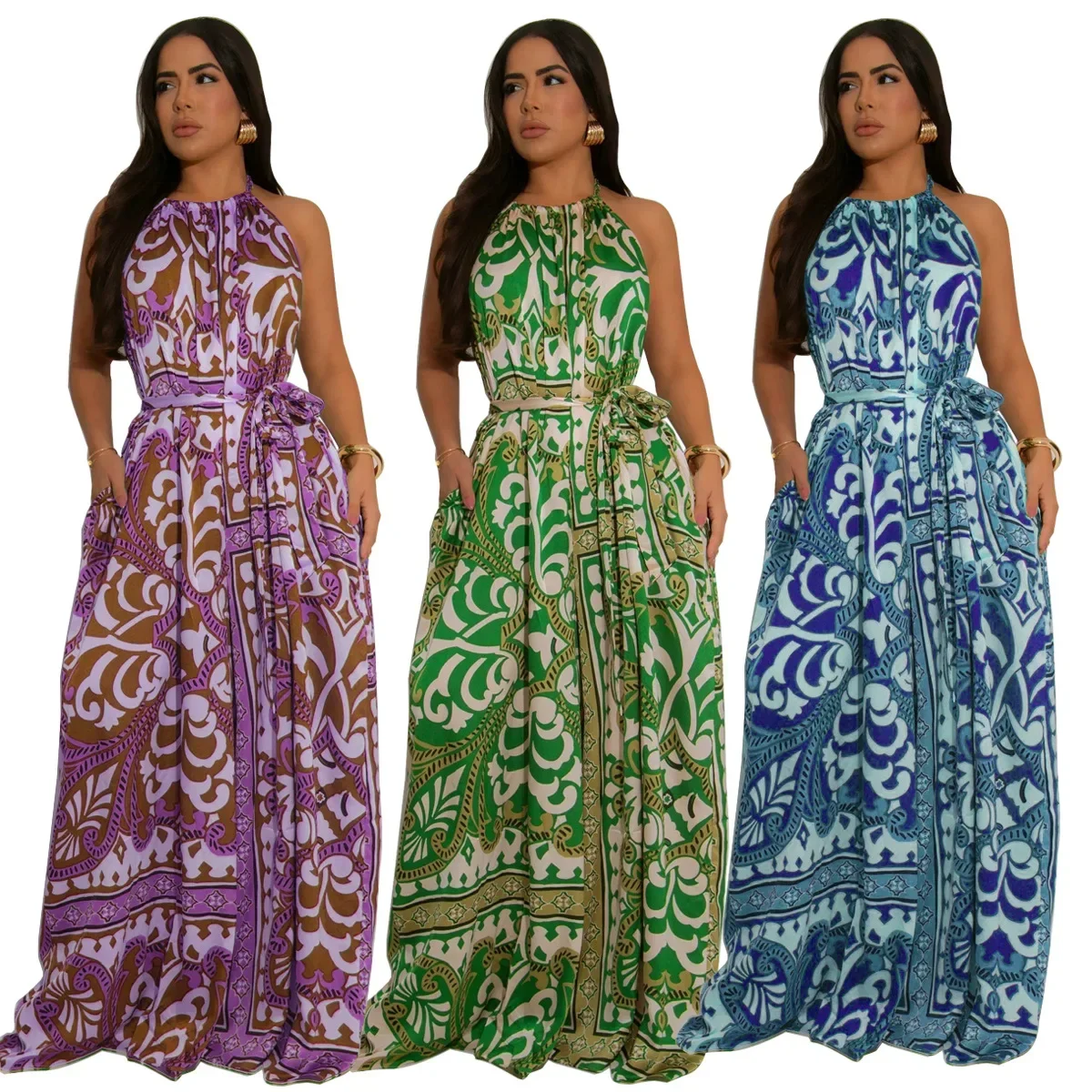 Dashiki African Women Jumpsuits For Summer Sleeveless Bandage Loose Fashion Streetwear Overalls Wide Leg Pants Trousers 2025
Dashiki African Women Jumpsuits For Summer Sleeveless Bandage Loose Fashion Streetwear Overalls Wide Leg Pants Trousers 2025