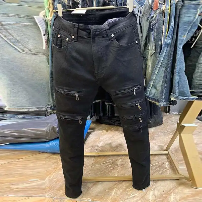 Men Jeans Pants Korean Zipper Patchwork Men Zip Pants Denim Straight Pant Male Streetwear Hip Hop Vintage Fashion Jeans Trousers
Men Jeans Pants Korean Zipper Patchwork Men Zip Pants Denim Straight Pant Male Streetwear Hip Hop Vintage Fashion Jeans Trousers