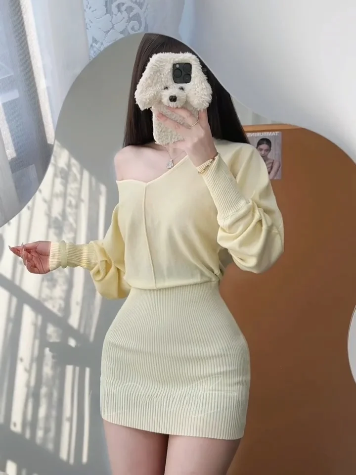 Lu Feelings 00 Days Silk Me V-ne Bodycon Dr Pure Color Sexy Slimming Knitted Dr Long Sve Casual Wear
Lu Feelings 00 Days Silk Me V-ne Bodycon Dr Pure Color Sexy Slimming Knitted Dr Long Sve Casual Wear