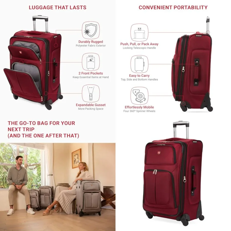 Sion Softside Expandable Spinner Luggage Durable Lightweight Travel Suitcase
Sion Softside Expandable Spinner Luggage Durable Lightweight Travel Suitcase