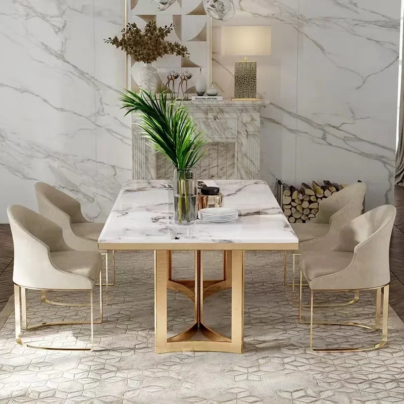#Hanyee Contemporary Marble Dining Set 6-8 Esszimmers tühle Robuster verstellbarer Tisch aus Edelstahl für die Wohnung zu Hause
#Hanyee Contemporary Marble Dining Set 6-8 Esszimmers tühle Robuster verstellbarer Tisch aus Edelstahl für die Wohnung zu Hause